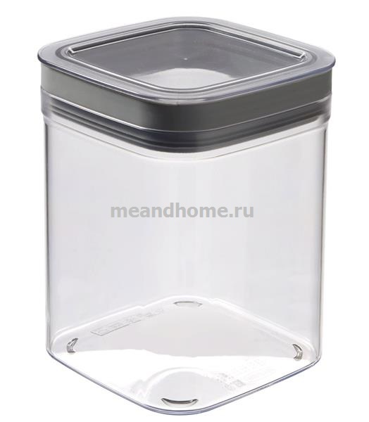 ТОВАРЫ Контейнер для сыпучих продуктов Dry Cube 1,3л полупрозрачный, серый CURVER 234003 в интернет-магазине meandhome.ru