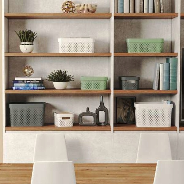 Ящик для хранения Infinity 17л белый перфорированный CURVER 245676 в интернет-магазине meandhome.ru