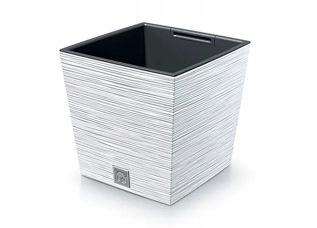Кашпо Furu Square Low 24х24х23,5см 10л DFS240-S449 белое фото в интернет-магазине meandhome.ru