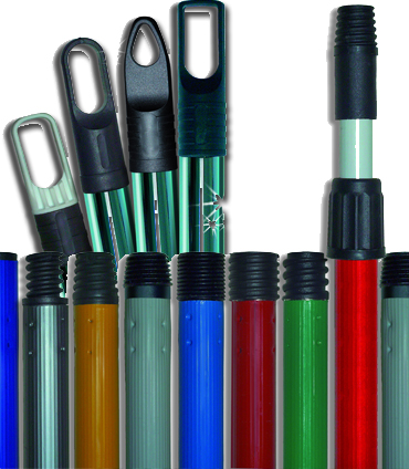 Ручка для швабры пластиковая 110см ALGI 183 красная фото в интернет-магазине meandhome.ru