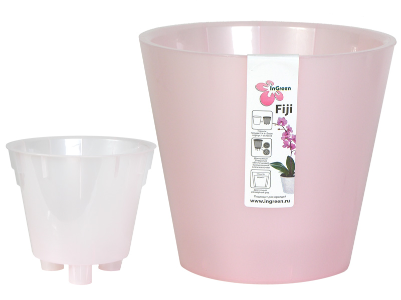 Горшок для цветов Фиджи Орхид d=160мм 1,6л розовый 1558 фото в интернет-магазине meandhome.ru