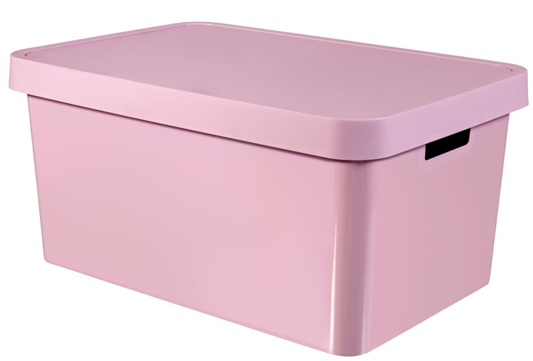 Ящик для хранения Infinity 45л с крышкой розовый CURVER 233939 в интернет-магазине meandhome.ru