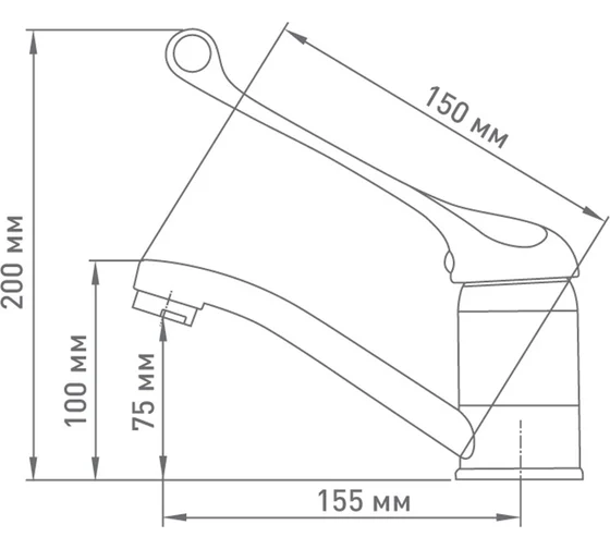 Смеситель локтевой для раковины Mix&Fix Jota 4405-03 фото в интернет-магазине meandhome.ru