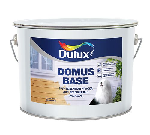 DULUX Грунтовка Domus Base для деревянных фасадов 10 л фото в интернет-магазине meandhome.ru