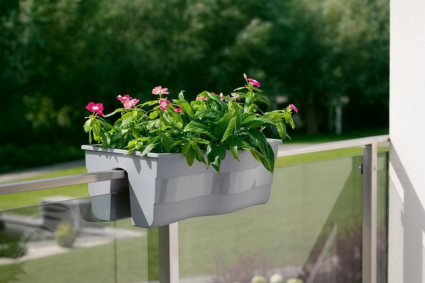 Ящик балконный FALA двусторонний на перила 60см 2489-084 уголь фото в интернет-магазине meandhome.ru