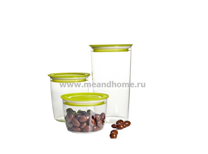 ТОВАРЫ Контейнер для продуктов Cristallo 1,2л прозрачный, зеленый ROTHO 1729705070 в интернет-магазине meandhome.ru