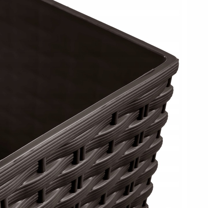 Кашпо для цветов Prosperplast Rato Square 40×40×75см 91,5л умбра DRTS400-440U фото в интернет-магазине meandhome.ru