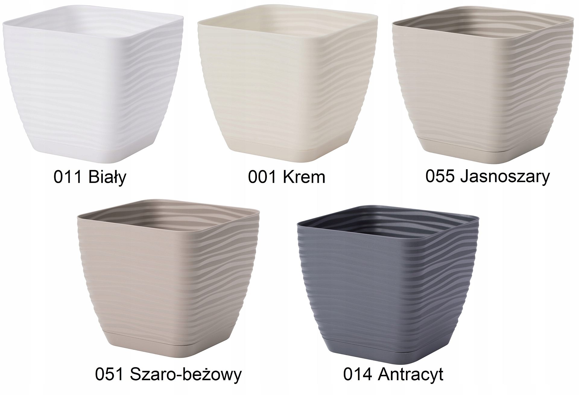 Кашпо для цветов Sahara Petit квадратное 13х13см 1,3л с поддоном 3610-014 антрацит фото в интернет-магазине meandhome.ru