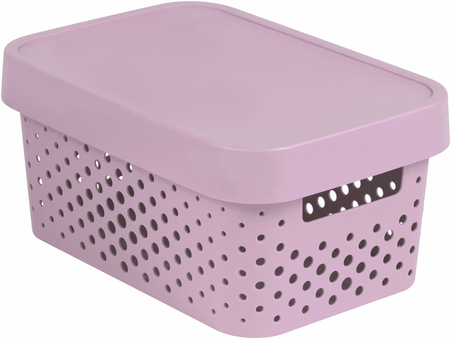 Ящик для хранения Infinity 4,5л с крышкой розовый ажурный CURVER 229156 в интернет-магазине meandhome.ru