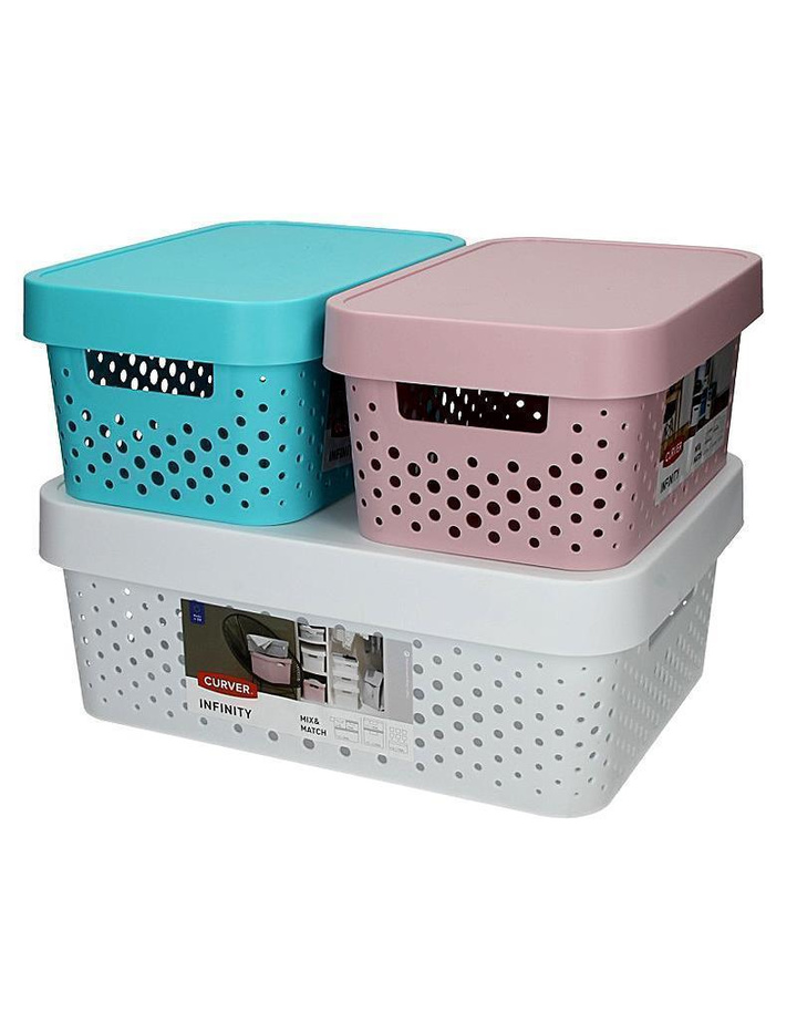 Ящик для хранения Infinity 4,5л с крышкой розовый ажурный CURVER 229156 в интернет-магазине meandhome.ru
