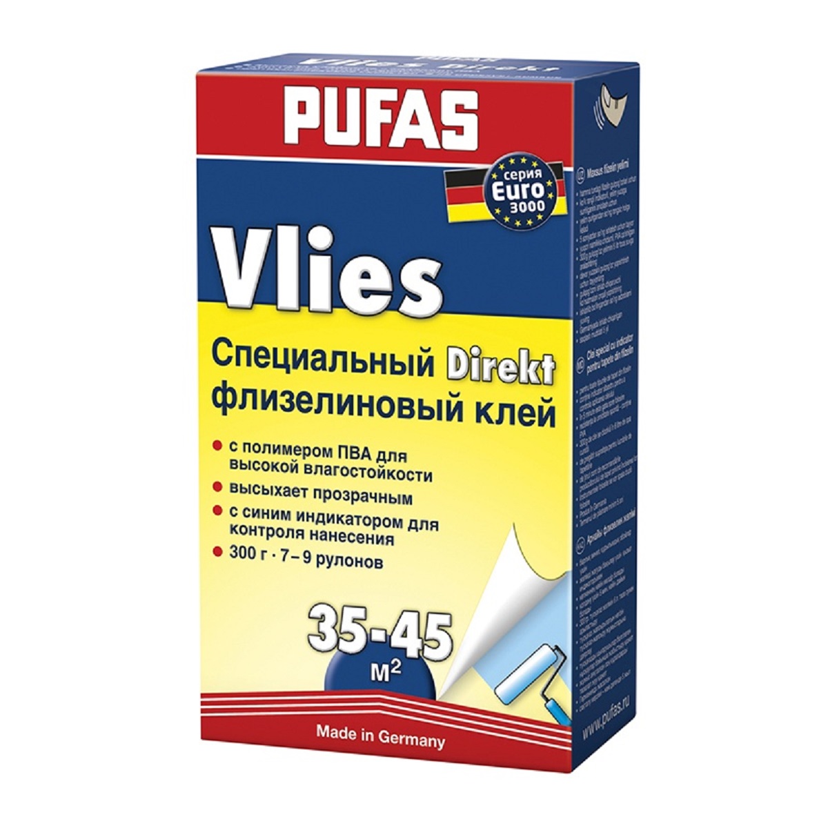 Клей для флизелиновых обоев Индикатор Pufas Euro 3000 Direkt 0,3кг фото в интернет-магазине meandhome.ru