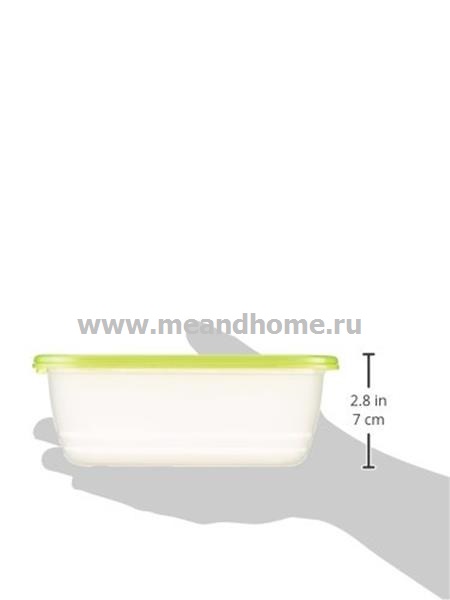 ТОВАРЫ Набор контейнеров 3 шт. х 1,0 л. Sunshine прозрачный/зеленый ROTHO 6122005070 в интернет-магазине meandhome.ru