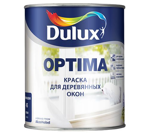 DULUX Краска Optima 45 для деревянных окон, алкидная 1 л (п/з) фото в интернет-магазине meandhome.ru