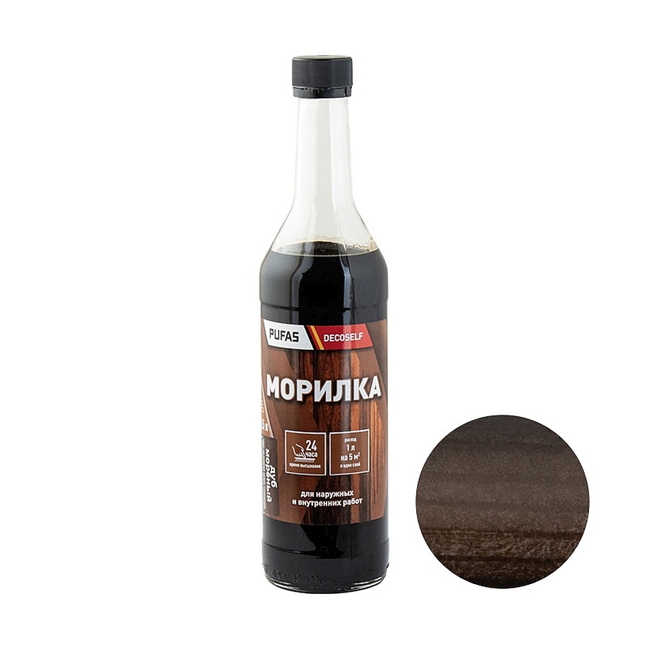 Морилка неводная PUFAS дуб мореный 0,5л 200256 фото в интернет-магазине meandhome.ru