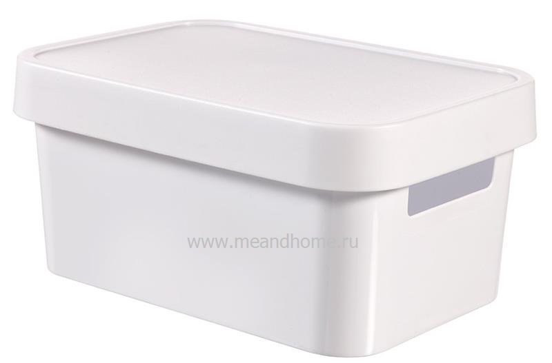 Ящик для хранения Infinity 4,5л с крышкой белый CURVER 229113 в интернет-магазине meandhome.ru