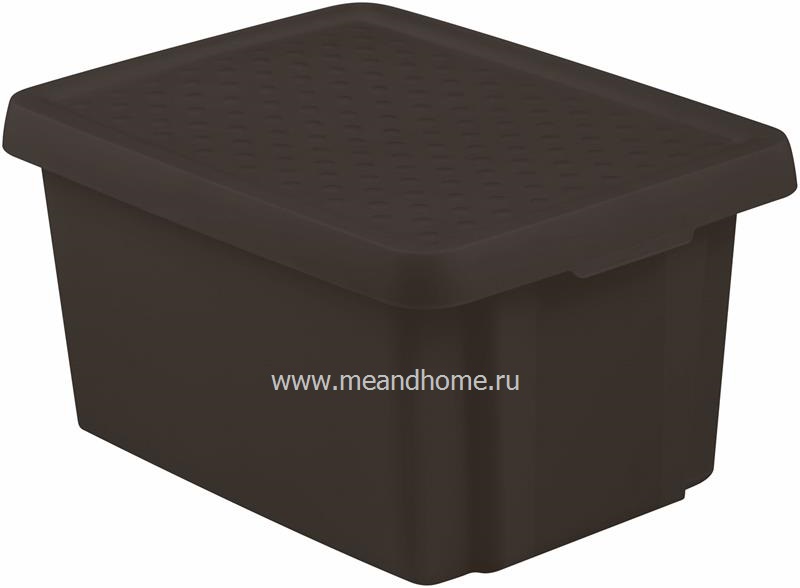 Коробка для хранения Essentials 16л с крышкой черный CURVER 225355 в интернет-магазине meandhome.ru