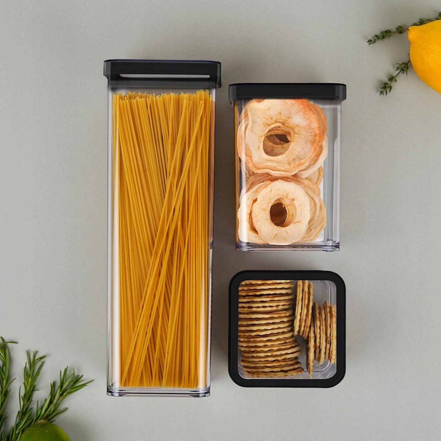 ТОВАРЫ Контейнер для продуктов широкий 1,0л LOFT прозрачный, черный ROTHO 1160908080 в интернет-магазине meandhome.ru