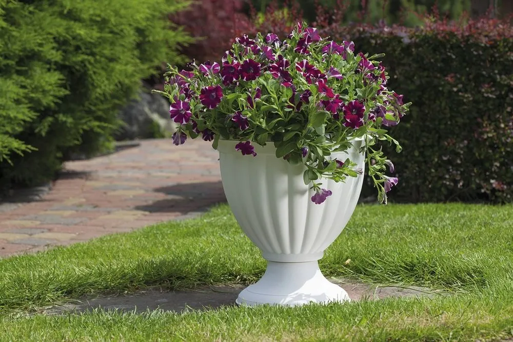 Вазон Грация 2 d23см h23см 3,3л белый FP 1006 фото в интернет-магазине meandhome.ru