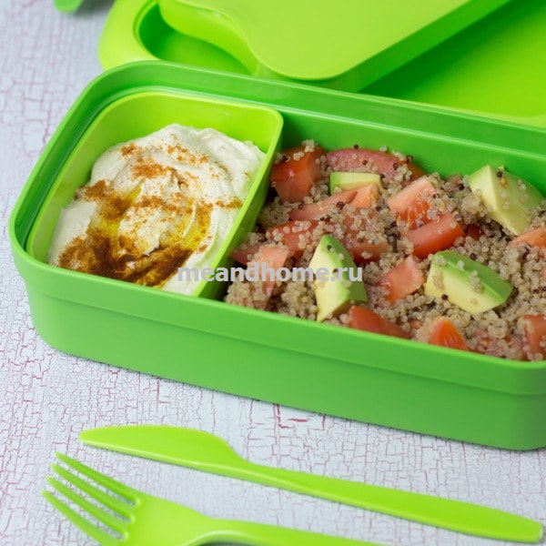 ТОВАРЫ Контейнер для еды со столовыми приборами Lunch&Go 1,3л CURVER 768 фиолетовый в интернет-магазине meandhome.ru