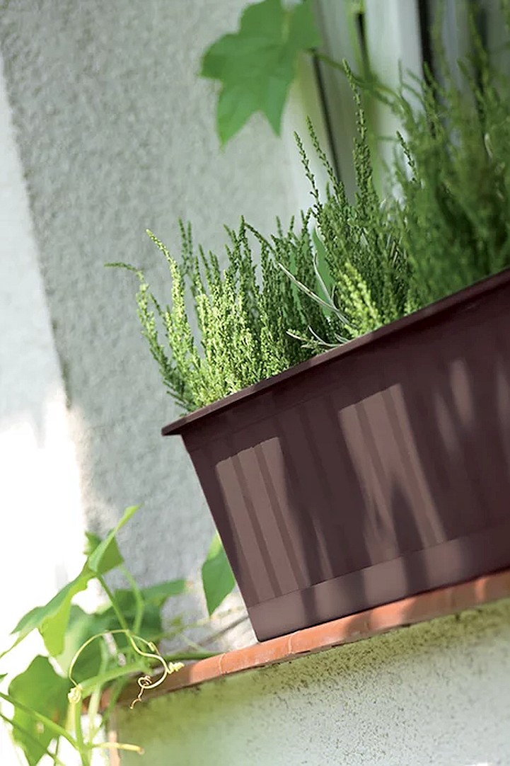 Ящик балконный AGRO 1000х180х140мм антрацит фото в интернет-магазине meandhome.ru