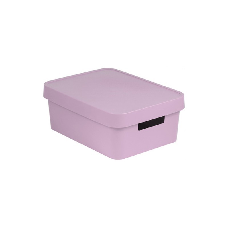 Ящик для хранения Infinity 11л с крышкой розовый CURVER 229281 в интернет-магазине meandhome.ru