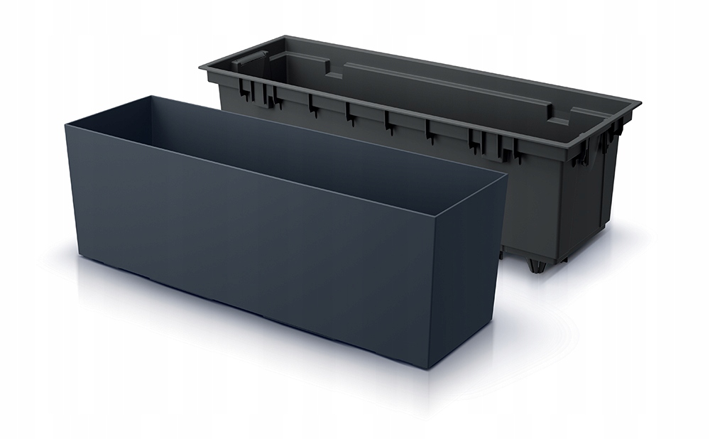 Кашпо URBI CASE MIDDLE 77х24х24,6см антрацит DUC800-S433 фото в интернет-магазине meandhome.ru