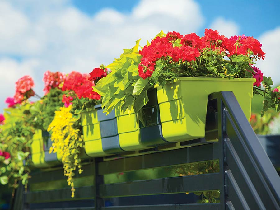 Ящик балконный FALA двусторонний на перила 60см 2489-084 уголь фото в интернет-магазине meandhome.ru