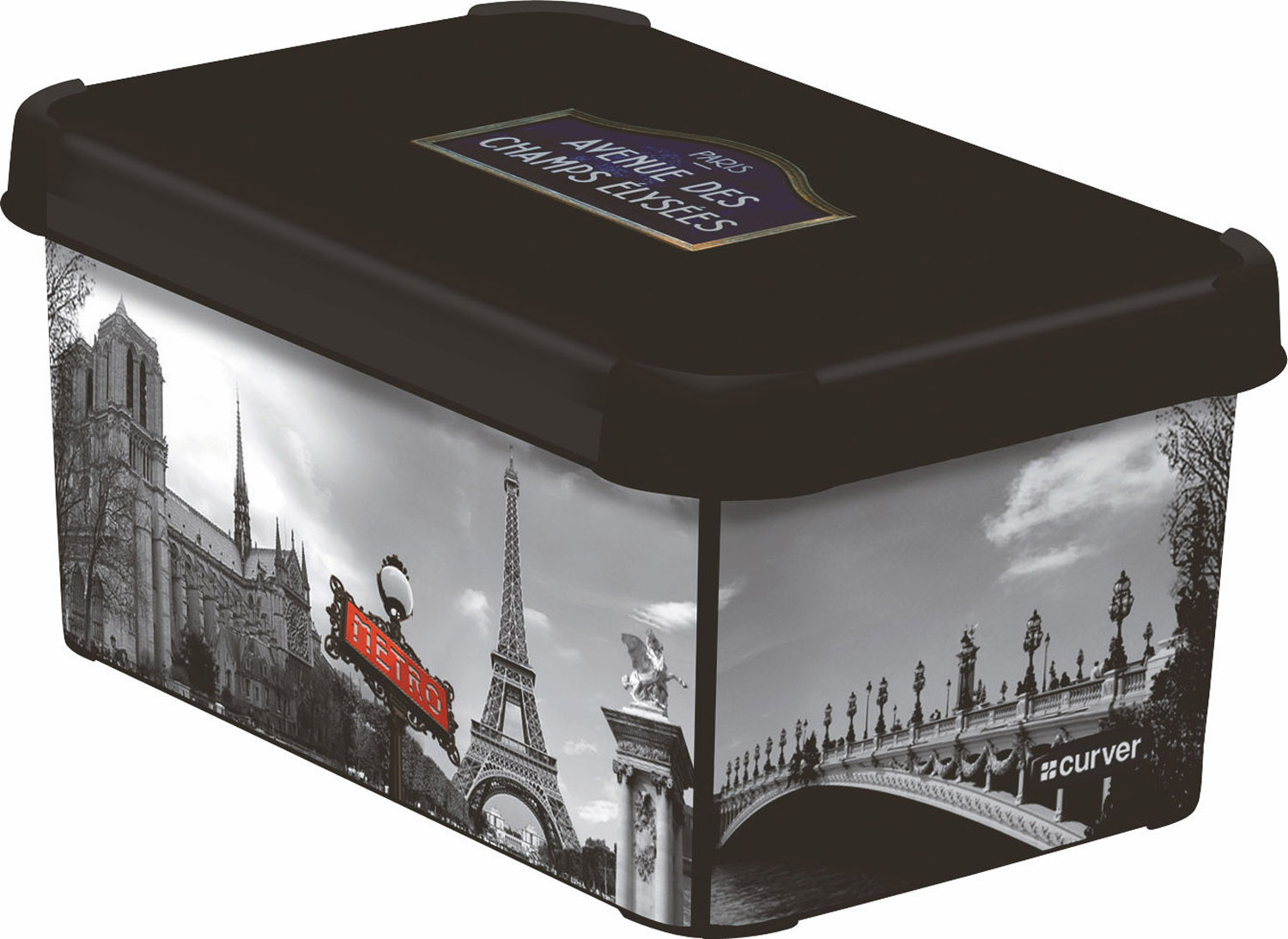 Коробка для хранения Deco's Stockholm S 6л CURVER 205491 рисунок PARIS в интернет-магазине meandhome.ru