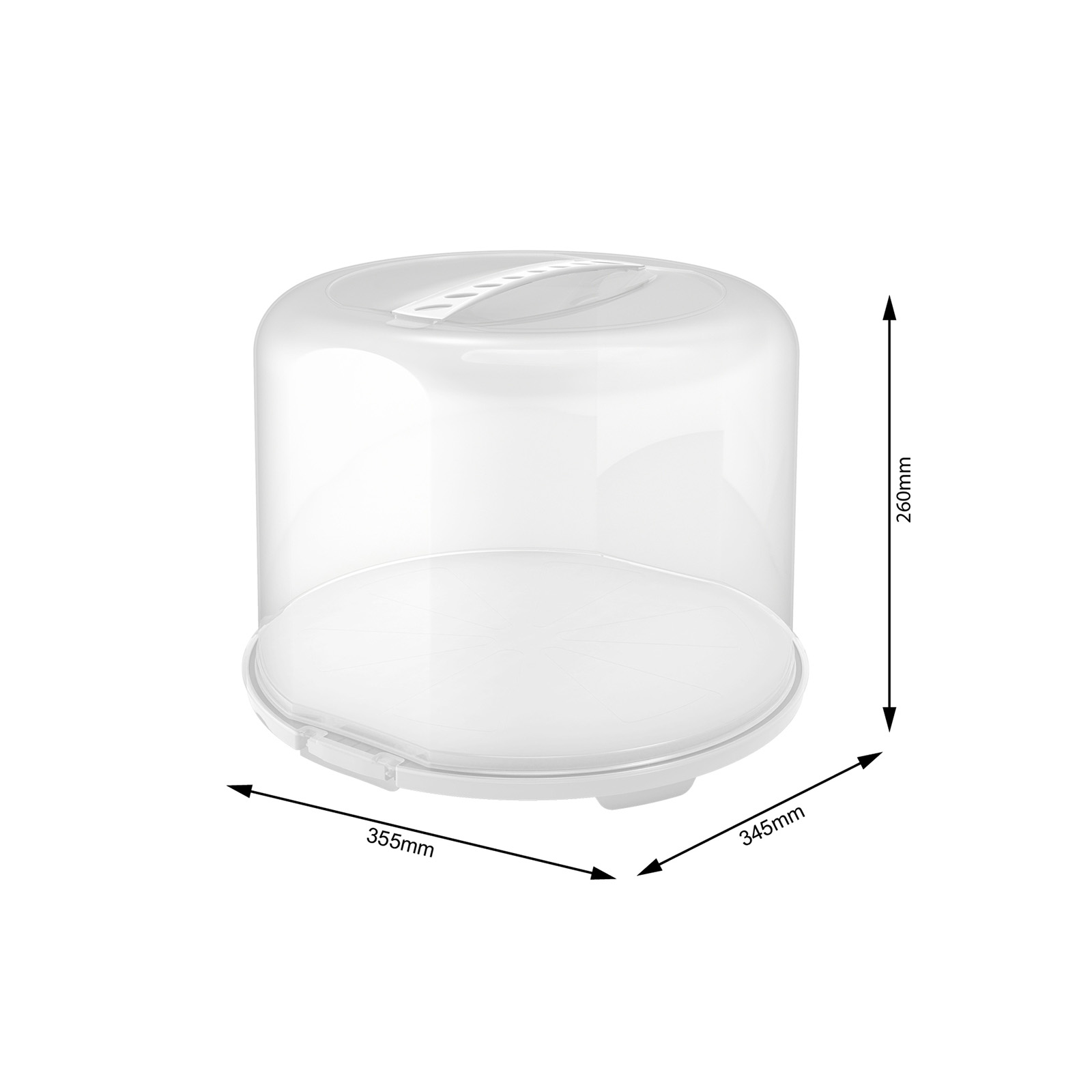 ТОВАРЫ Тортовница круглая ROTHO Fresh XL d=345мм h=260мм 10461 белый, прозрачный в интернет-магазине meandhome.ru