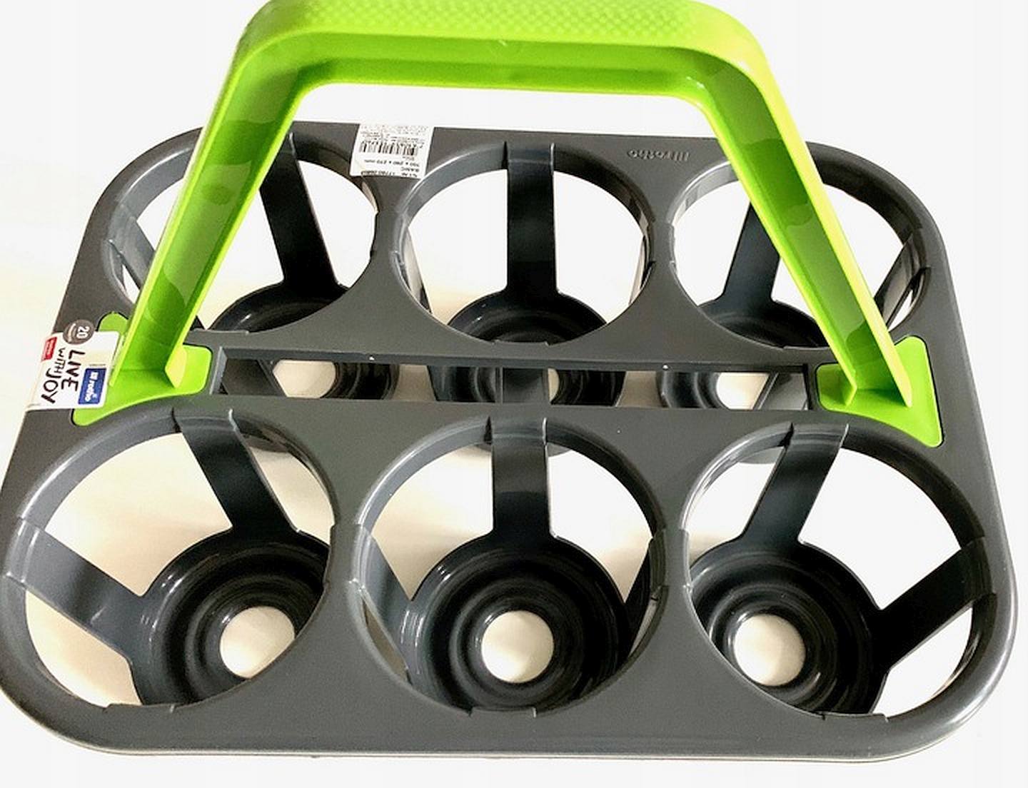 ТОВАРЫ Переноска для бутылок Basic 6х1,5л зеленый, антрацит ROTHO 17780 в интернет-магазине meandhome.ru