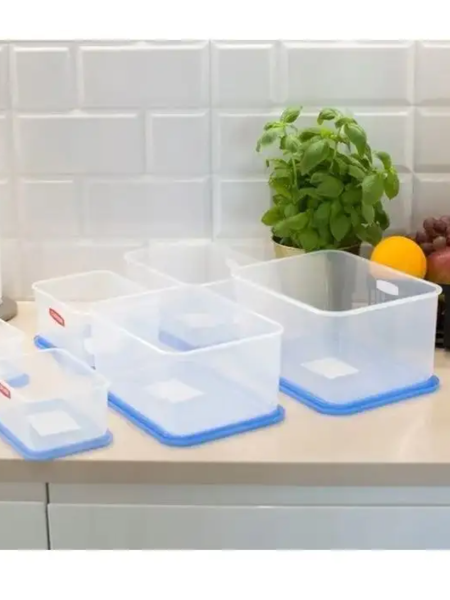 ТОВАРЫ Контейнер для СВЧ прямоугольный Foodkeeper 0,4л голубой, прозрачный CURVER 175537 в интернет-магазине meandhome.ru