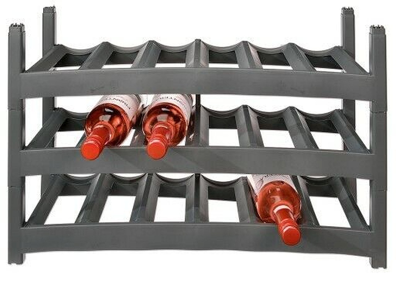 ТОВАРЫ Полка для хранения бутылок ROTHO 600х220х140мм 11661 антрацит 3шт в интернет-магазине meandhome.ru