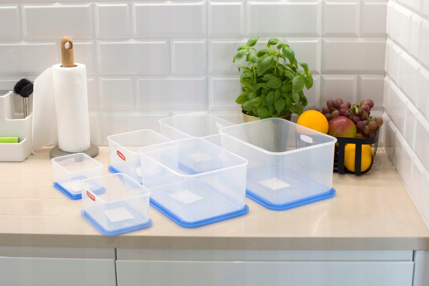 ТОВАРЫ Контейнер для СВЧ прямоугольный Foodkeeper 0,4л голубой, прозрачный CURVER 175537 в интернет-магазине meandhome.ru