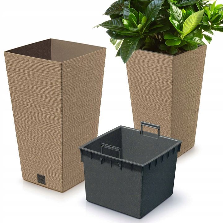 Кашпо Furu Square 39,5х39,5х75,5см 91,5л DFSH400W-4665W светлое дерево фото в интернет-магазине meandhome.ru