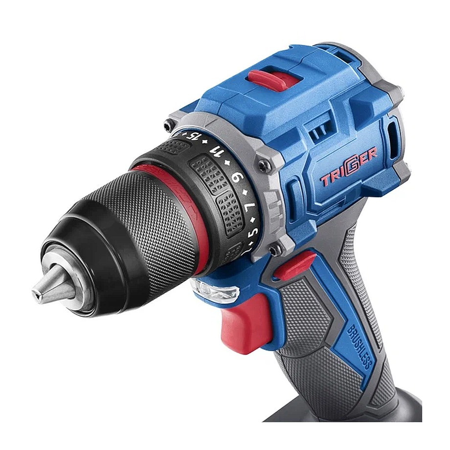 Дрель-шуруповерт бесщеточный 18В 58Нм 2x2Ач кейс Trigger 20121  фото в интернет-магазине meandhome.ru