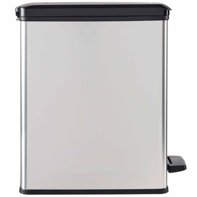 Ведро для мусора SLIM BIN 25л с педалью серебристый металлик CURVER 240639 фото в интернет-магазине meandhome.ru