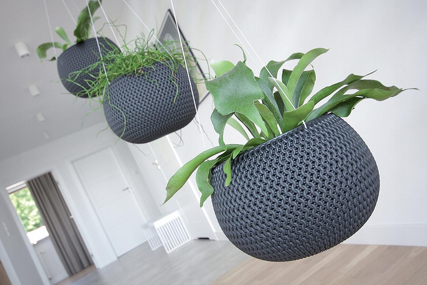 Кашпо SPLOFY BOWL d37см h21,8см 9л антрацит DKSP370-S433 фото в интернет-магазине meandhome.ru