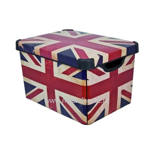 Коробка для хранения Deco's Stockholm L 22л CURVER 213239 рисунок BRITISH FLAG в интернет-магазине meandhome.ru