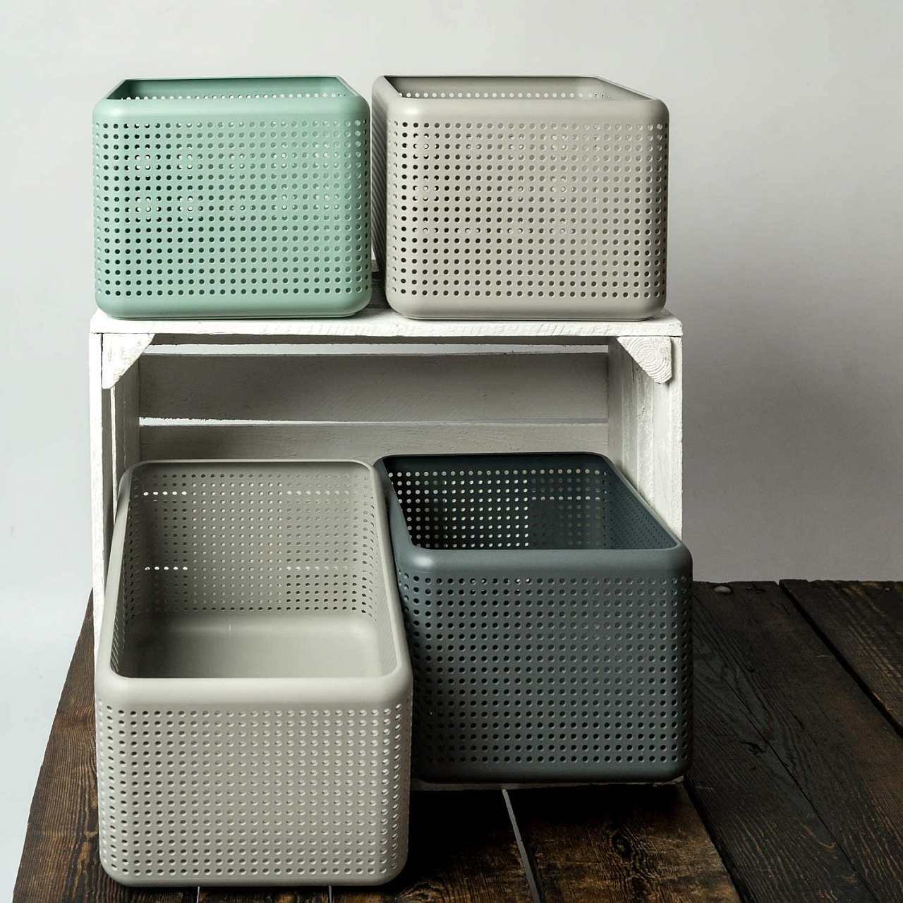 Корзина для хранения MADEI 13л ROTHO 10157 антрацит 3шт в интернет-магазине meandhome.ru