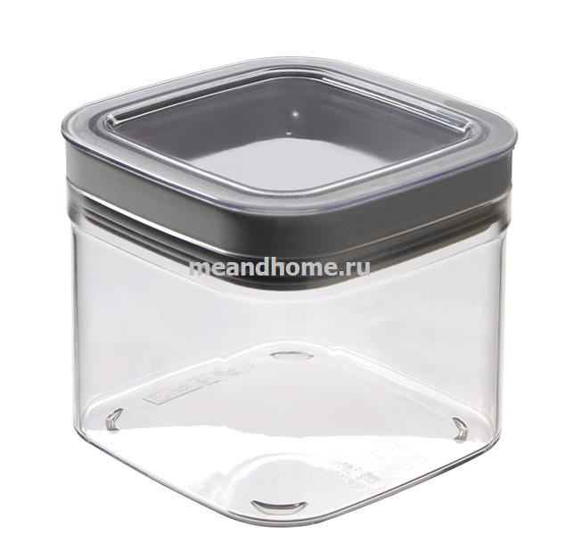ТОВАРЫ Контейнер для сыпучих продуктов Dry Cube 0,8л полупрозрачный, серый CURVER 234004 в интернет-магазине meandhome.ru