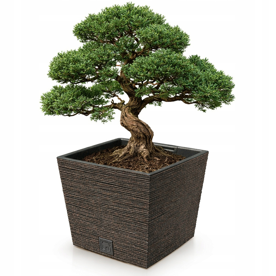 Кашпо Furu Square Low 29,5х29,5х29см 19л DFS300W кофе фото в интернет-магазине meandhome.ru