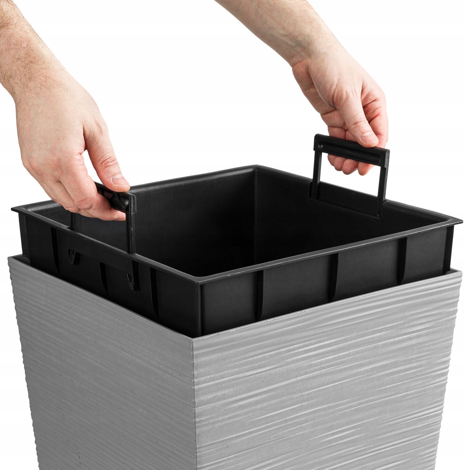 Кашпо Furu Square 39,5х39,5х75,5см 91,5л DFSH400W-4665W светлое дерево фото в интернет-магазине meandhome.ru