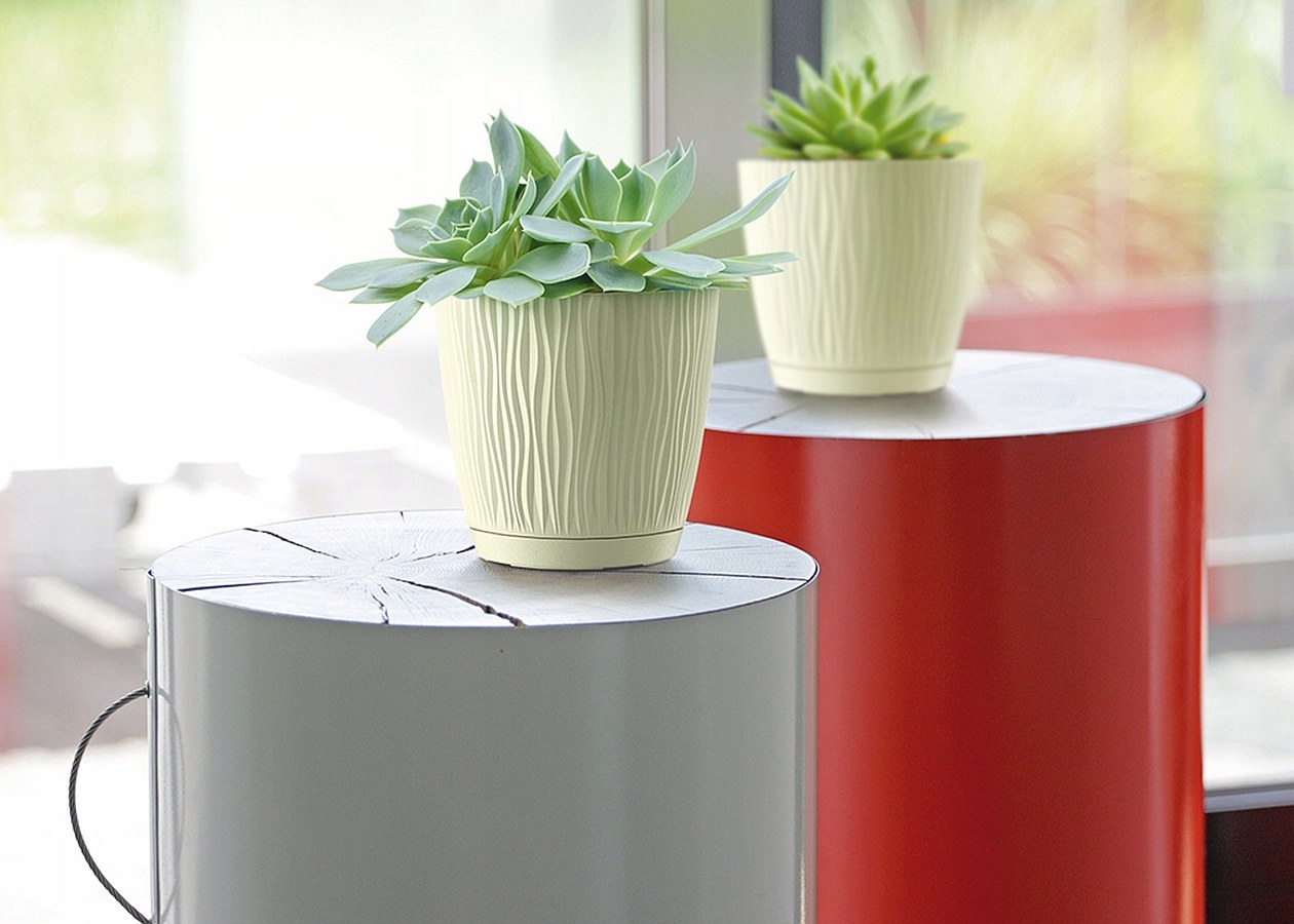 Кашпо SANDY d28,2см h26см 15л DSY290P-S433 антрацит фото в интернет-магазине meandhome.ru