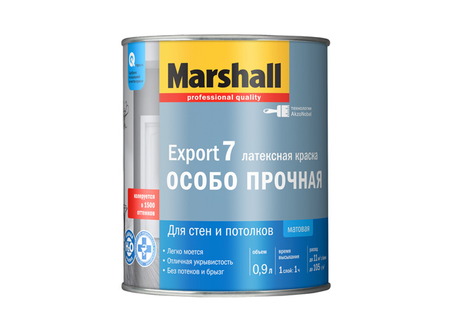 Marshall Краска водно-дисперсионная EXPORT-7 BC матовая 0,9 л (нов) фото в интернет-магазине meandhome.ru