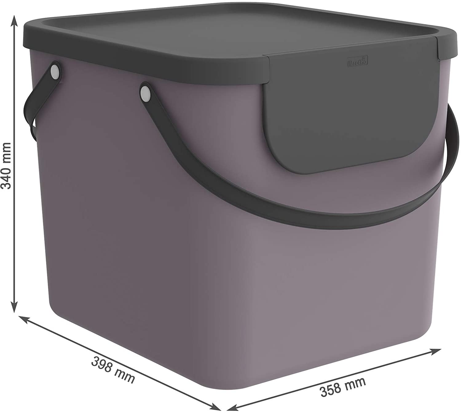 Контейнер для сортировки мусора Albula 40л фиолетовый ROTHO 10410 фото в интернет-магазине meandhome.ru