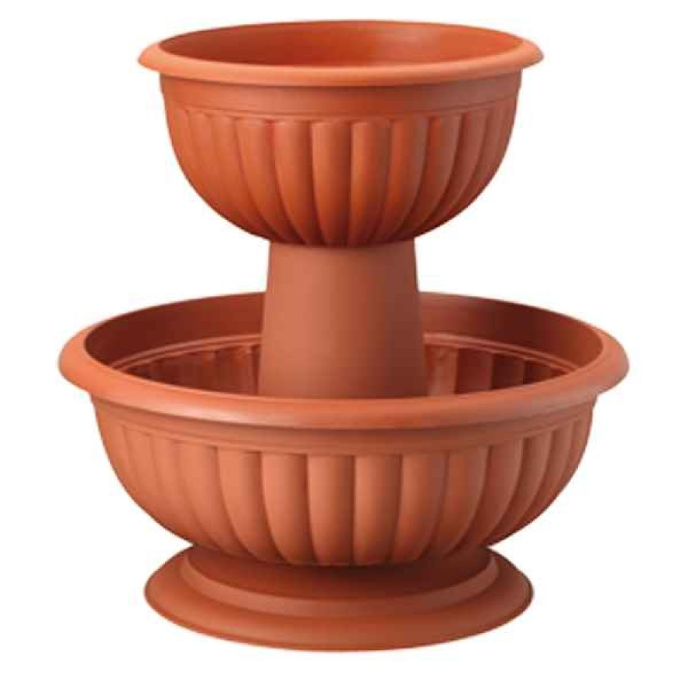 Каскад мисок Грация 1 h35,5см d25+d36см терракот FP 1014 фото в интернет-магазине meandhome.ru