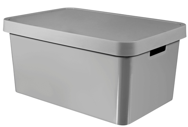 Ящик для хранения Infinity 45л с крышкой серый CURVER 233941 в интернет-магазине meandhome.ru