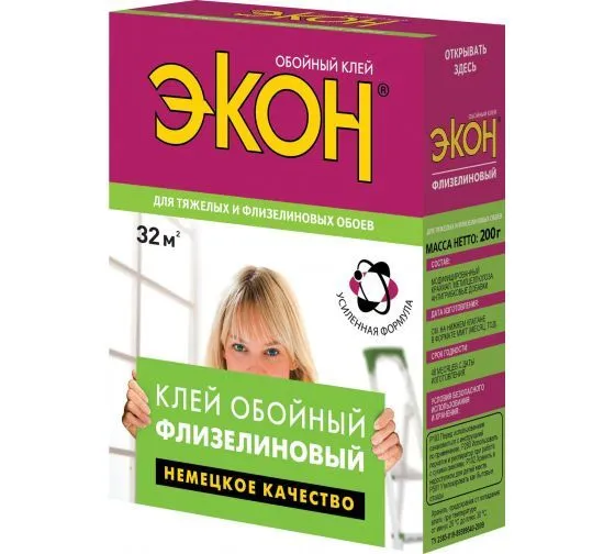 Клей для флизелиновых обоев Хенкель ЭКОН 0,2кг 168235 фото в интернет-магазине meandhome.ru