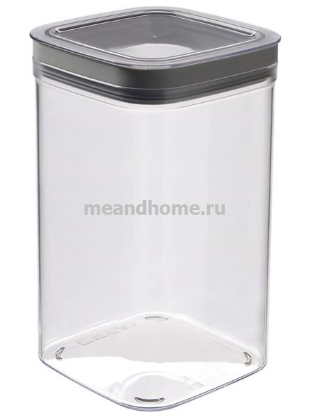 ТОВАРЫ Контейнер для сыпучих продуктов Dry Cube 1,8л полупрозрачный, серый CURVER 234001 в интернет-магазине meandhome.ru