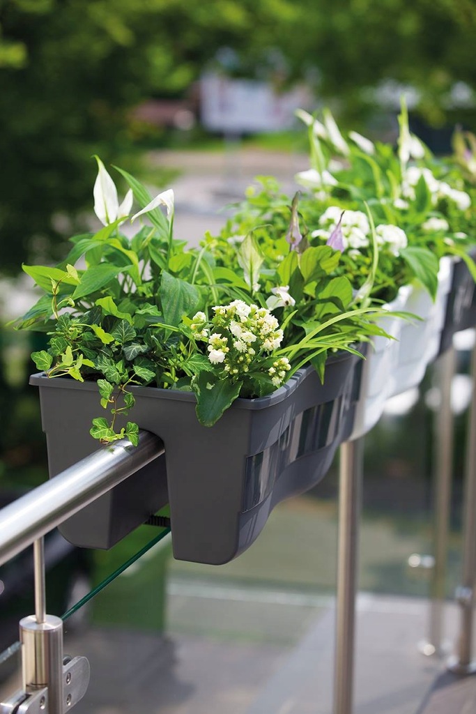 Ящик балконный FALA двусторонний на перила 60см 2489-084 уголь фото в интернет-магазине meandhome.ru